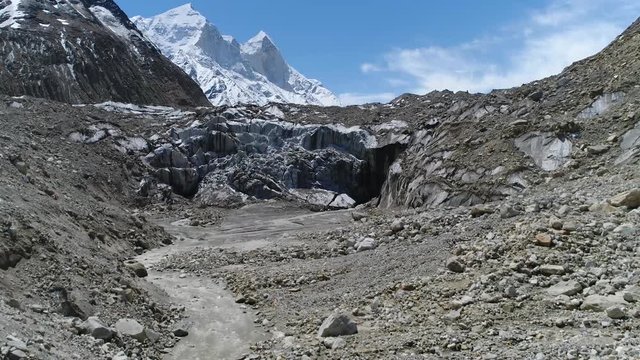 Gangotri Glacier nature beauty which is located in Uttarakhand India. This glacier is the primary source of Holy River Ganga. The place is situated at a height of 13,200 ft (4,023 m).