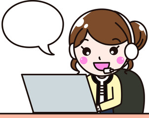女性-会社員OLコールセンターテレアポ