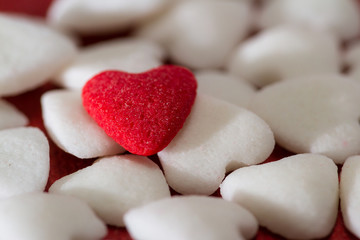 Obraz na płótnie Canvas heart shapes in sugar
