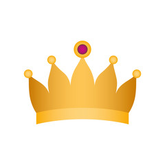 golden crown isolated icon