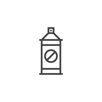 recommend clip art: Insect repellent sprayer line icon. linear style sign for mobile concept and web design. Pest control aerosol outline vector icon. Symbol, logo illustration. Pixel perfect vector graphics