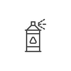 Insect repellent spray line icon. linear style sign for mobile concept and web design. Pests repellent sprayer outline vector icon. Symbol, logo illustration. Pixel perfect vector graphics