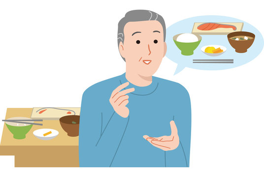 食事を忘れる記憶障害の症状の高齢者