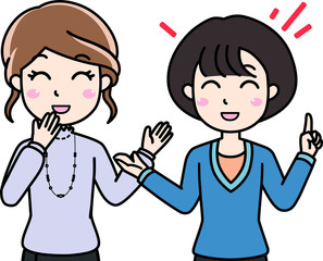 女性会社員-会話、おしゃべり、雑談