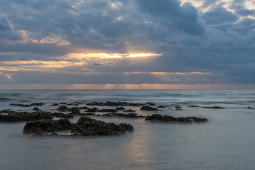 Long Exposure at Sunset on the Southern Italian Mediterranean Sea