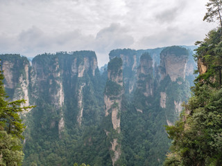 Beautiful mountain of Yuanjiajie or Avartar mountain at Zhangjiajie National Forest Park in Wulingyuan District Zhangjiajie City China