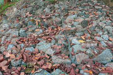 The surface of the old iron that is full of rust stains that is eroded Look dirty and be careful