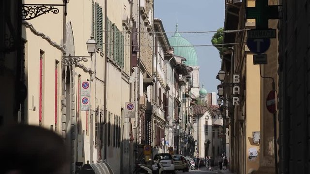 View of Via Degli Alfani & Sinagog, Florence, Tuscany, Italy, Europe
