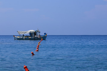 traditional greek Kaiki fishing boat