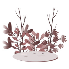 Flora flat design elements