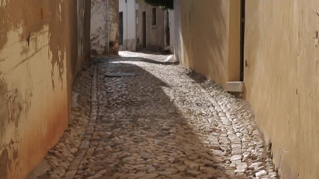Narrow Street in Old Town, Silves, Algarve, Portugal, Europe 