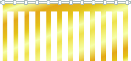 Gold and white curtain