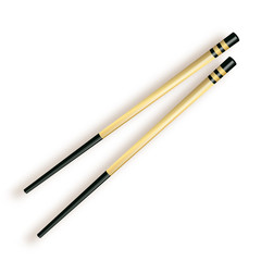 Chopsticks. Wooden chopsticks isolated on white background.