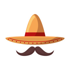 mexican mariachi hat with mustache