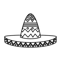 mexican mariachi hat icon