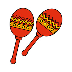 mexican maracas instrument icon