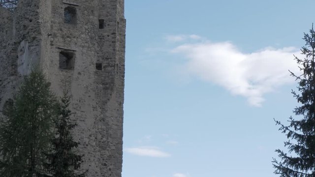 View of Castello di Andraz, Province of Belluno, Italian Dolomites, Italy, Europe