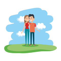couple in the landscape characters