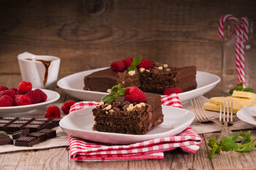 Chocolate cake.