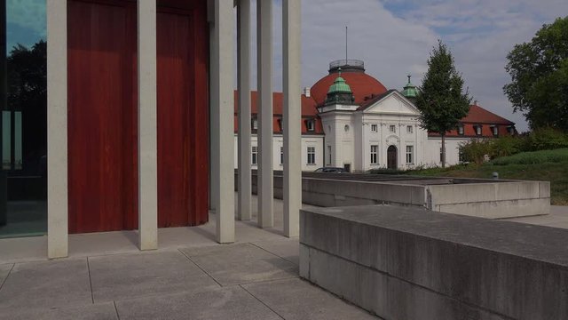 Literaturmuseum der Moderne LiMo and Schiller National Museum, Schillerhoehe Height, Marbach am Neckar, Neckar Valley, Baden-Wuerttemberg, Germany