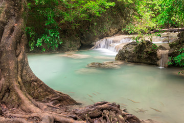 Erawan waterfall in Kanchanaburi, Thailand