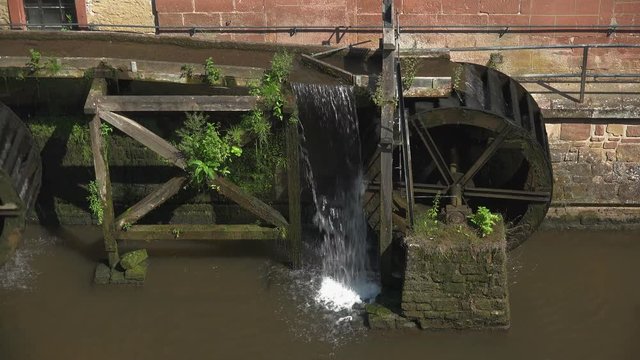 Leukbach River at Hackenberger Mill in the old town of Saarburg, Rhineland-Palatinate, Germany, Europe