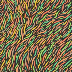 Vector seamless pattern. Geometric design with wavy lines.