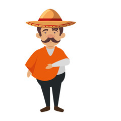 traditional mexican man with hat
