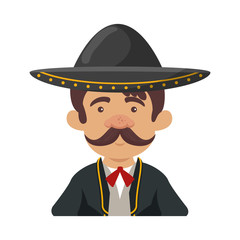 traditional mexican mariachi character