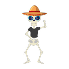 skeleton mexican with hat