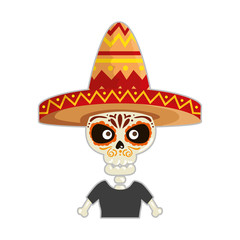 skeleton mexican with hat