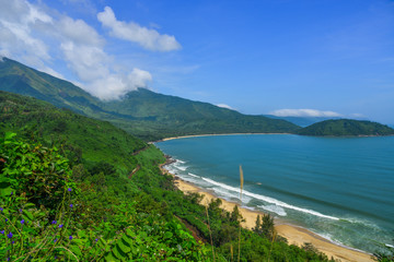 Obraz na płótnie Canvas Hai Van Pass with beautiful beach