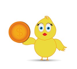 chick having dollar