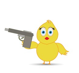 chick with gun - funny © PRB ARTS