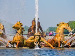 The beautiful Apollo Fountain of Place of Versailles