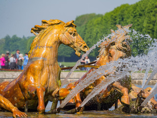 The beautiful Apollo Fountain of Place of Versailles