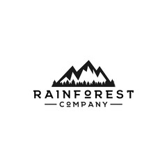 Rainforest logo graphic design template vector illustration