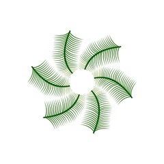 palm leaf logo design vector