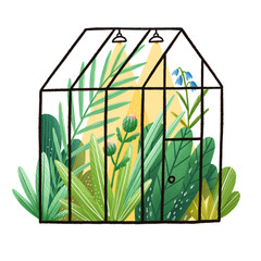 Dream greenhouse illustration