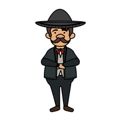 traditional mexican mariachi character