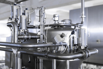Modern industry equipment at factory manufacture background