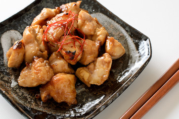 ぼんじりの照り焼き