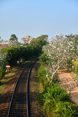 Fototapeta na wymiar Railway leaving into the distance.