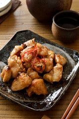 ぼんじりの照り焼き