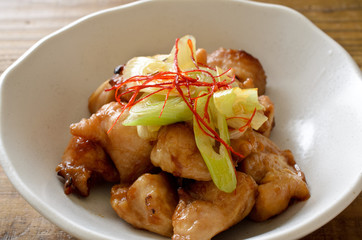 ぼんじりの照り焼き