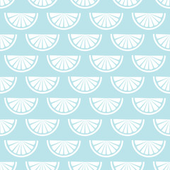 Seamless pattern with Monochrome Citrus Slices vector illustration