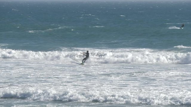 View of water sport near Half Moon Bay, California, United States of America, North America