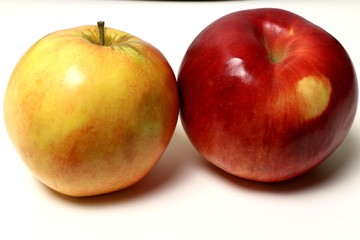 Red Apple on white background.