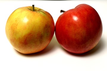 Red Apple on white background.