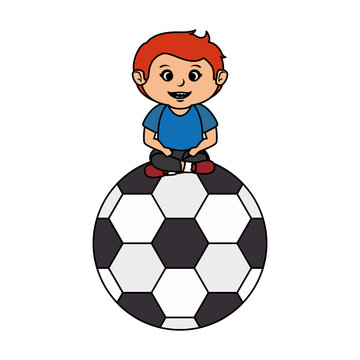 little boy with soccer balloon